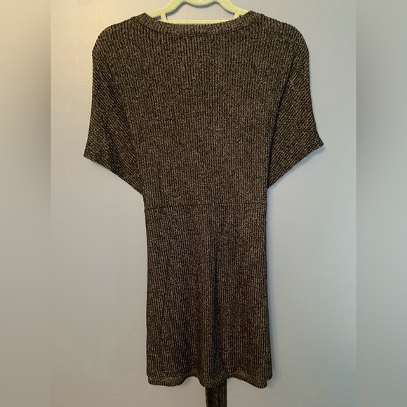 Urban Outfitter short sleeve dark grey tie dress sz XS - Picture 2 of 5